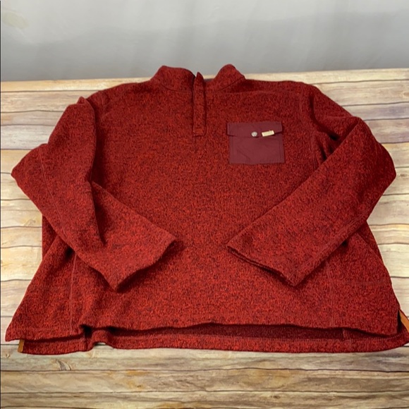 Woolrich Sweaters Woolrich Rugged Red Quarter Snap Fleece Xxl